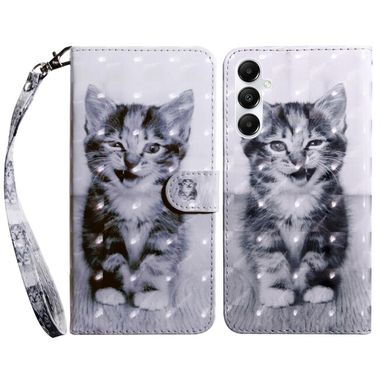 Peňaženkové 3D puzdro na Samsung Galaxy A05s - Úsmev Mačky