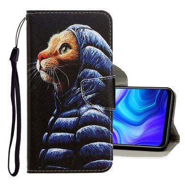 Peňaženkové 3D puzdro na Samsung Galaxy A21s - Down Jacket Cat