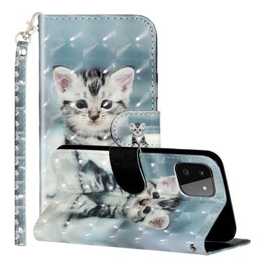 Peňaženkové 3D puzdro na Samsung Galaxy A22 5G - Cat