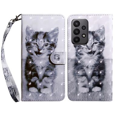 Peňaženkové 3D puzdro na Samsung Galaxy A24 - Smile Cat