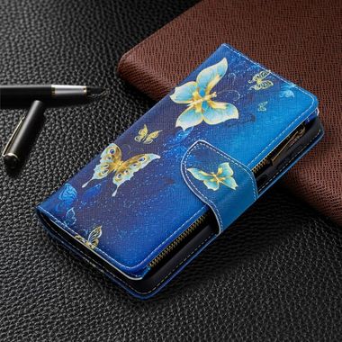 Peňaženkové 3D puzdro na Samsung Galaxy A32 5G - Gold Butterfly