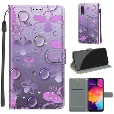 Peňaženkové 3D puzdro na Samsung Galaxy A50 –Drop Six Petal Flower