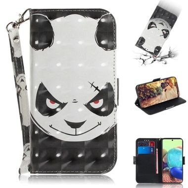 Peňaženkové 3D puzdro na Samsung Galaxy A71 5G - Angry Bear