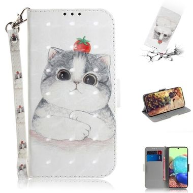 Peňaženkové 3D puzdro na Samsung Galaxy A71 5G - Cute Cat