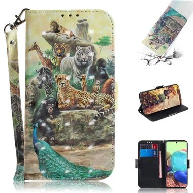 Peňaženkové 3D puzdro na Samsung Galaxy A71 5G - Zoo