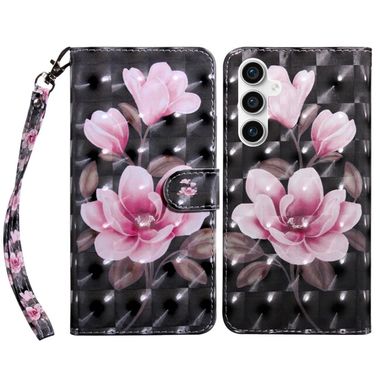 Peňaženkové 3D puzdro na Samsung Galaxy S23 FE - Pink Flower