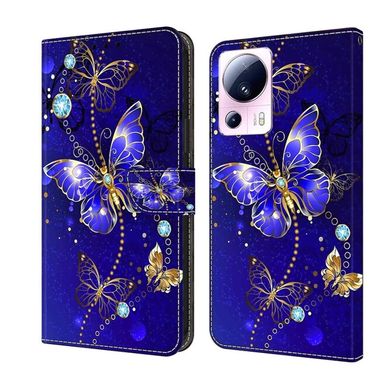 Peňaženkové 3D puzdro na Xiaomi 13 Lite - Diamond Butterfly