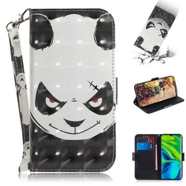 Peňaženkové 3D puzdro na Xiaomi Mi Note 10 - Angry bear