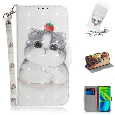 Peňaženkové 3D puzdro na Xiaomi Mi Note 10 - Cute cat