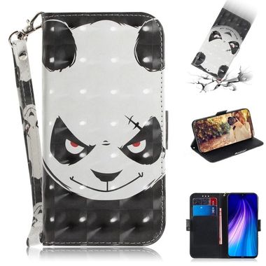 Peňaženkové 3D puzdro na Xiaomi Redmi Note 8T - Angry Bear
