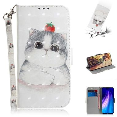 Peňaženkové 3D puzdro na Xiaomi Redmi Note 8T - Cute Cat