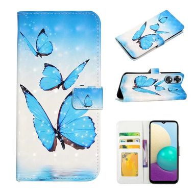 Peňaženkové 3D puzdro Oil na Oppo A17 - 3 Butterflies