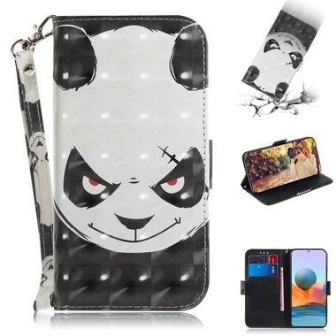 Peňaženkové 3D puzdro PAINTED na Xiaomi Redmi Note 10 Pro - Angry Bear
