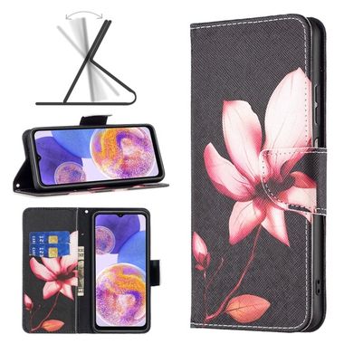 Peňaženkové 3D puzdro COLORED na Samsung Galaxy A23 5G - Lotus