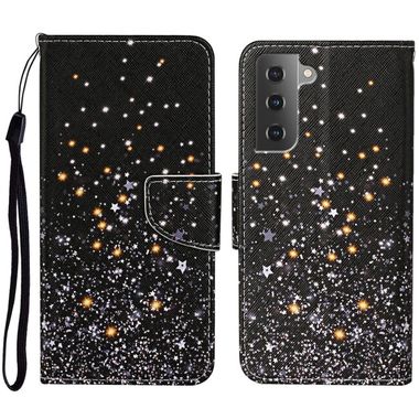 Peňaženkové 3D puzdro PATTERN na Samsung Galaxy S23 5G – Čierny pentagram