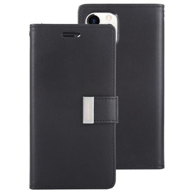 Peňaženkové kožené pouzdro na iPhone 11 Pro Max MERCURY - Black