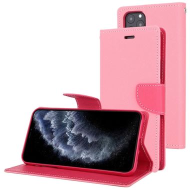 Peňaženkové kožené pouzdro na iPhone 11 Pro Max - pink