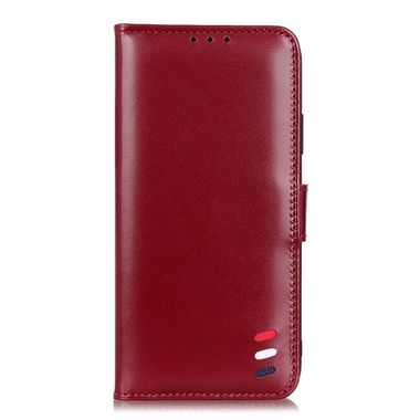 Peňaženkové kožené puzdro 3-Color Pearl na Moto G10/G20/G30 - Vínová červená
