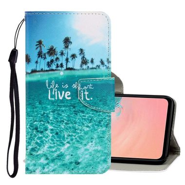 Peňaženkové kožené puzdro 3D Painting Horizontal na Samsung Galaxy A71-Coconut Tree