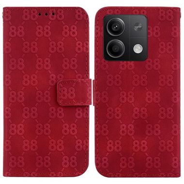 Peňaženkové kožené puzdro 8-shaped na Xiaomi Redmi Note 13 - Červená
