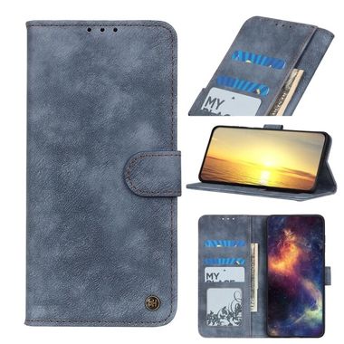 Peňaženkové kožené puzdro ANTELOPE na Huawei P50 Pro – Modrá