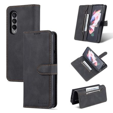 Peňaženkové kožené puzdro AZNS Dream na Samsung Galaxy Z Fold4 - Čierna