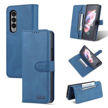Peňaženkové kožené puzdro AZNS Dream na Samsung Galaxy Z Fold4 - Modrá