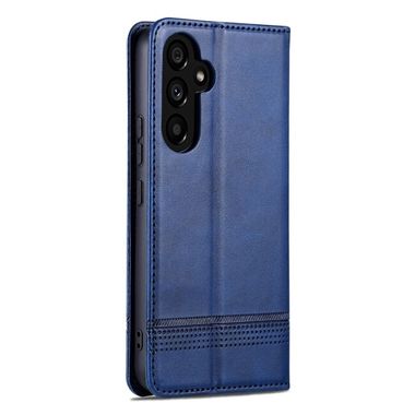 Peňaženkové kožené puzdro AZNS Magnetic Calf na Galaxy A55 5G - Tmavo modrá