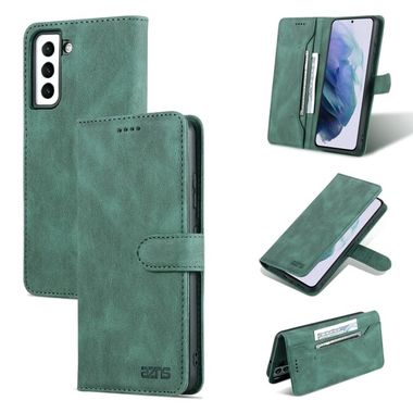 Peňaženkové kožené puzdro AZNS na Samsung Galaxy S22 Plus 5G - Zelená