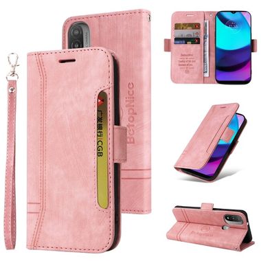 Peňaženkové kožené puzdro BETOPNICE na Motorola Moto E20 / E30 / E40 - Ružová
