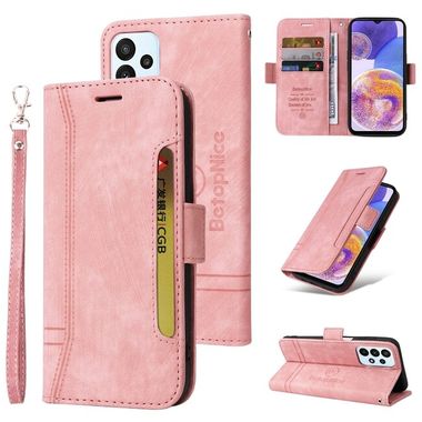 Peňaženkové kožené puzdro BETOPNICE na Samsung Galaxy A23 5G - Ružová