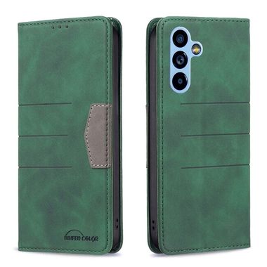 Peňaženkové kožené puzdro BLOCK na Samsung Galaxy A54 5G – Zelená