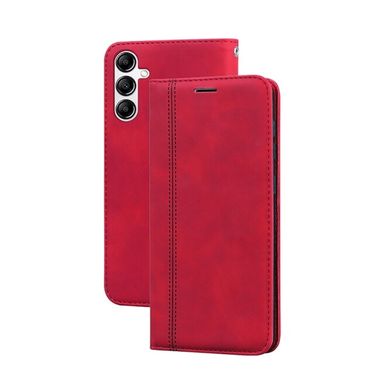 Peňaženkové kožené puzdro Business na Samsung Galaxy A24 - Červená