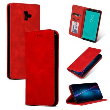 Peňaženkové kožené puzdro Business na Samsung Galaxy J6 Plus 2018 – Červená
