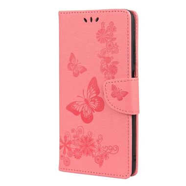 Peňaženkové kožené puzdro BUTTERFLY Xiaomi Redmi 10 - Ružová