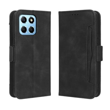 Peňaženkové kožené puzdro Calf na Honor X8 5G/X6 - Čierna