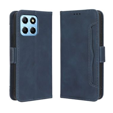 Peňaženkové kožené puzdro Calf na Honor X8 5G/X6 - Modrá