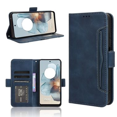 Peňaženkové kožené puzdro Calf na Motorola Moto G34 5G - Modrá