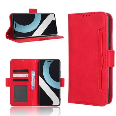 Peňaženkové kožené puzdro CALF na Xiaomi 12 Lite – Červená