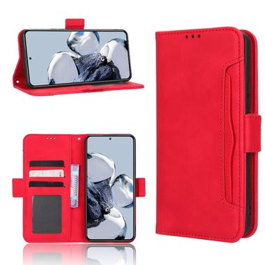 Peňaženkové kožené puzdro CALF na Xiaomi 12T / 12T Pro – Červená