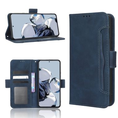 Peňaženkové kožené puzdro CALF na Xiaomi 12T / 12T Pro – Modrá
