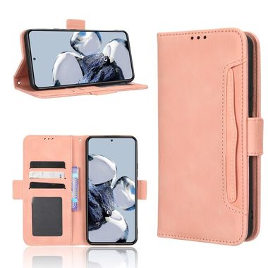 Peňaženkové kožené puzdro CALF na Xiaomi 12T / 12T Pro – Ružová