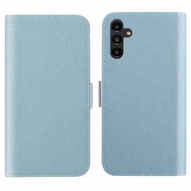 Peňaženkové kožené puzdro Candy Color na Samsung Galaxy A24 - Svetlo modrá