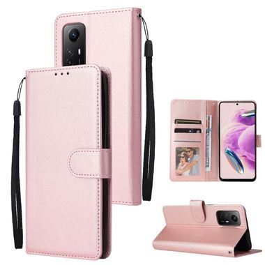 Peňaženkové kožené puzdro Card Slots na Xiaomi Redmi Note 12S - Ružové zlato
