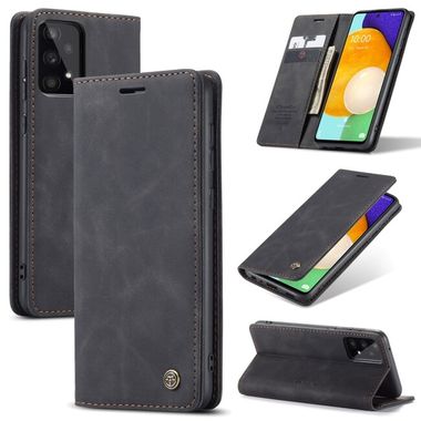 Peňaženkové kožené puzdro CaseMe na Samsung Galaxy A53 5G - Čierna