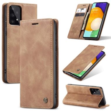 Peňaženkové kožené puzdro CaseMe na Samsung Galaxy A53 5G - Hnedá