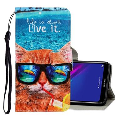 Peňaženkové kožené puzdro CAT na Huawei Y6 2019 – Underwater Cat