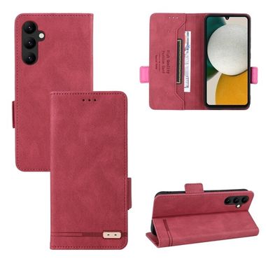 Peňaženkové kožené puzdro CLASP na Samsung Galaxy A34 5G – Červená