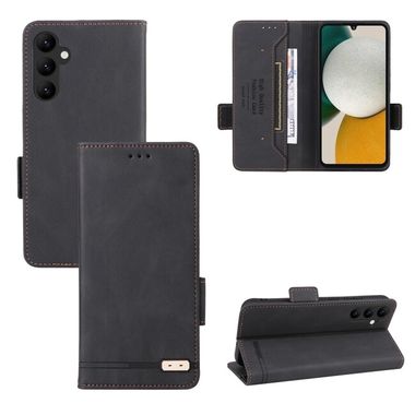 Peňaženkové kožené puzdro CLASP na Samsung Galaxy A34 5G – Čierna