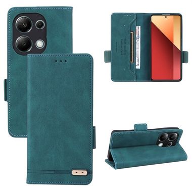 Peňaženkové kožené puzdro Clasp na Xiaomi Redmi Note 13 Pro 4G - Zelená